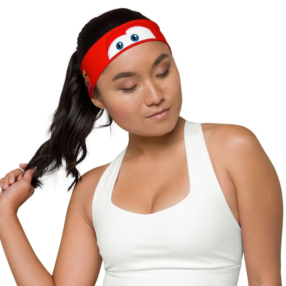 Fun Red Car Animated Cars All-Over Print Athletic Costume Headband