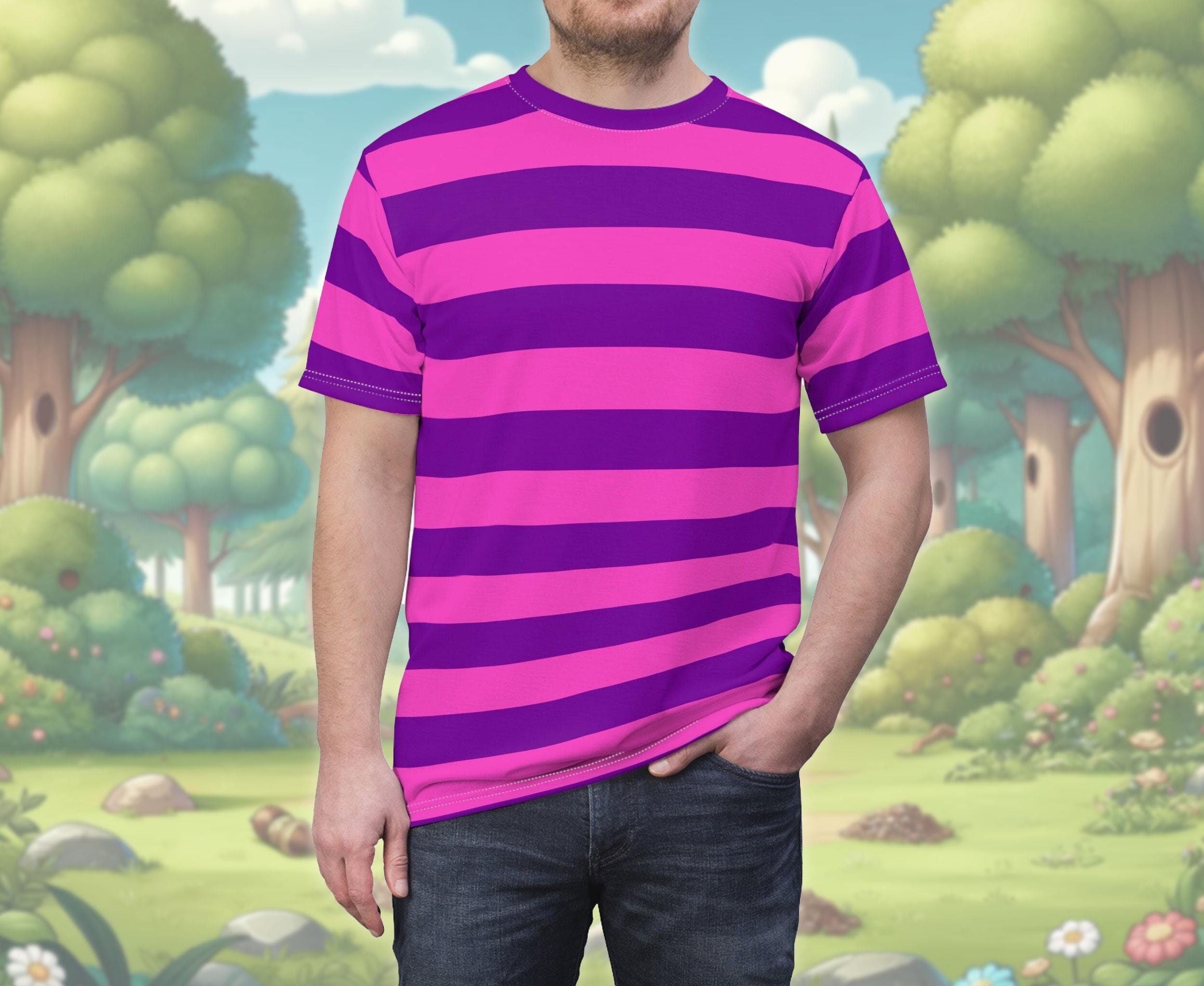 Pink And Purple Striped Shirt Cheshire Cat