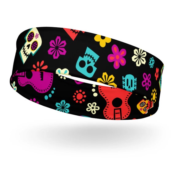 Coco Inspired Colorful Day of the Dead Pattern Athletic Headband