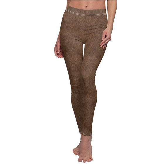 Emile Wookiee Bullseye Brother Bear Brown Fur All-Over Print Costume Casual Leggings