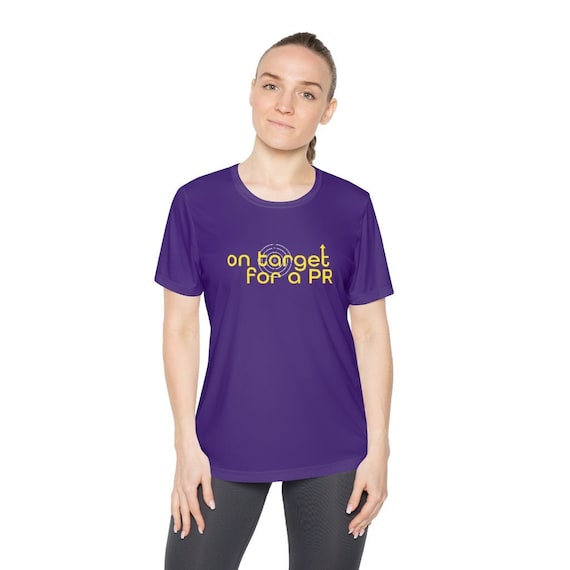 On Target for a PR Hawkeye Runner Race Women's Sport T-Shirt