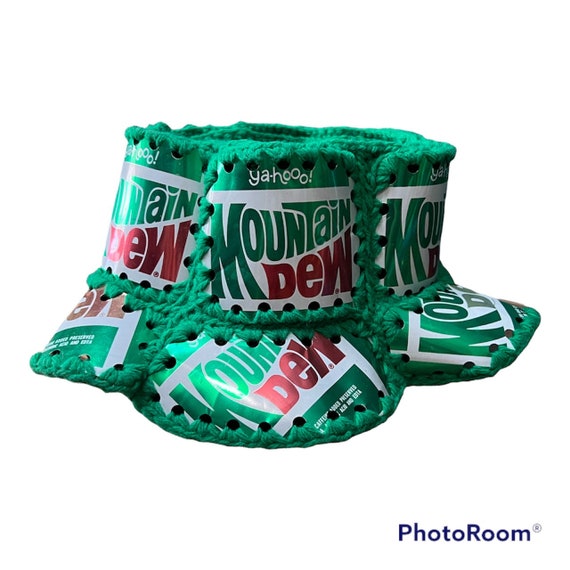 Vintage knitted Mountain Dew bucket hat - image 1