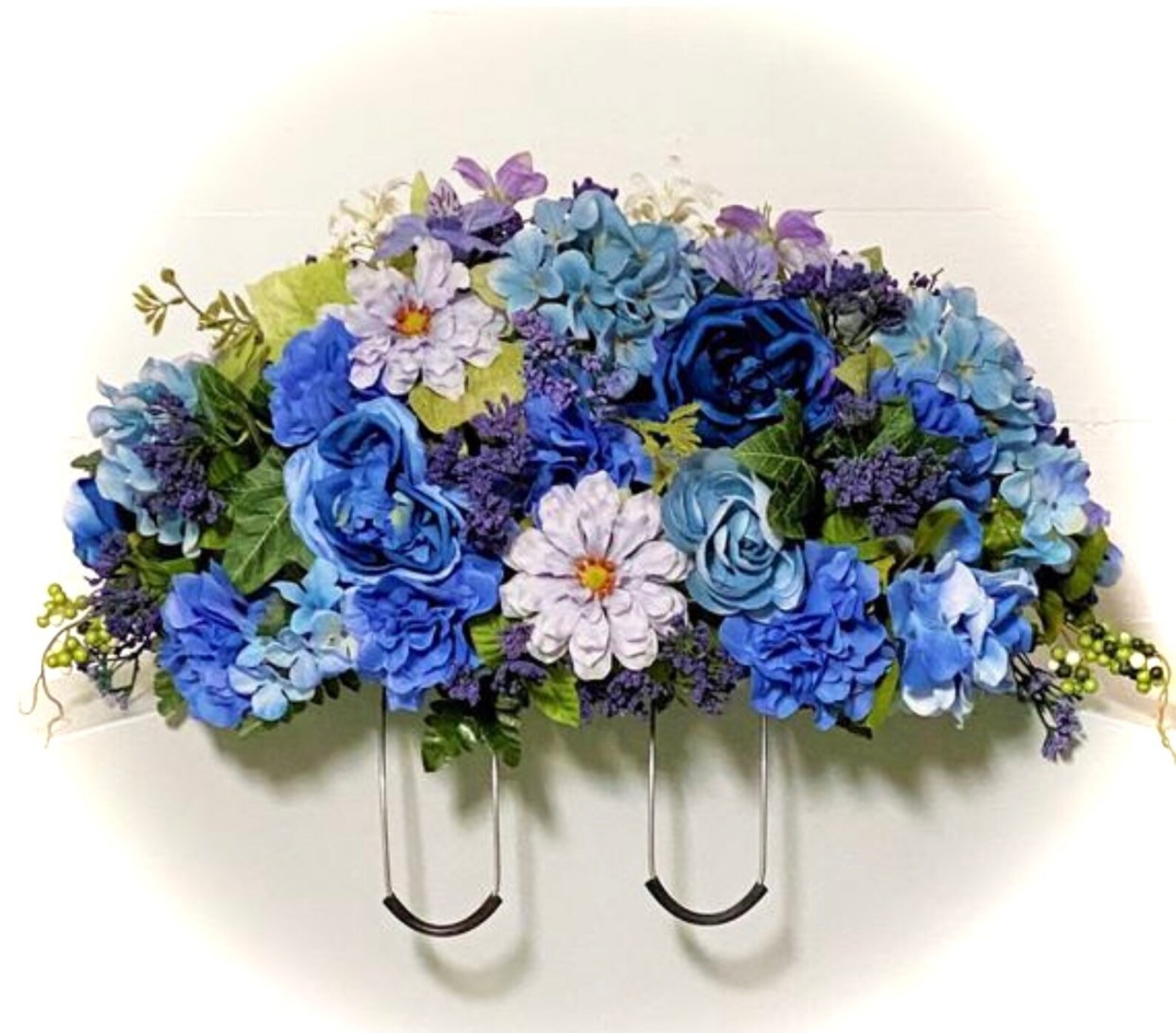 Headstone Saddle Flowers Gravestone Cemetery Arrangement Headstone