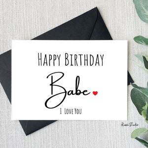 Happy Birthday Babe Printable Birthday Card Card for Him - Etsy