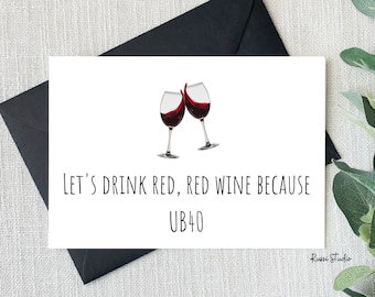 Printable Funny 40th Birthday Card, Funny 40th Birthday Card, 40th Birthday Card | Funny 40th, Wine lover Birthday Card, Fourty Birthday