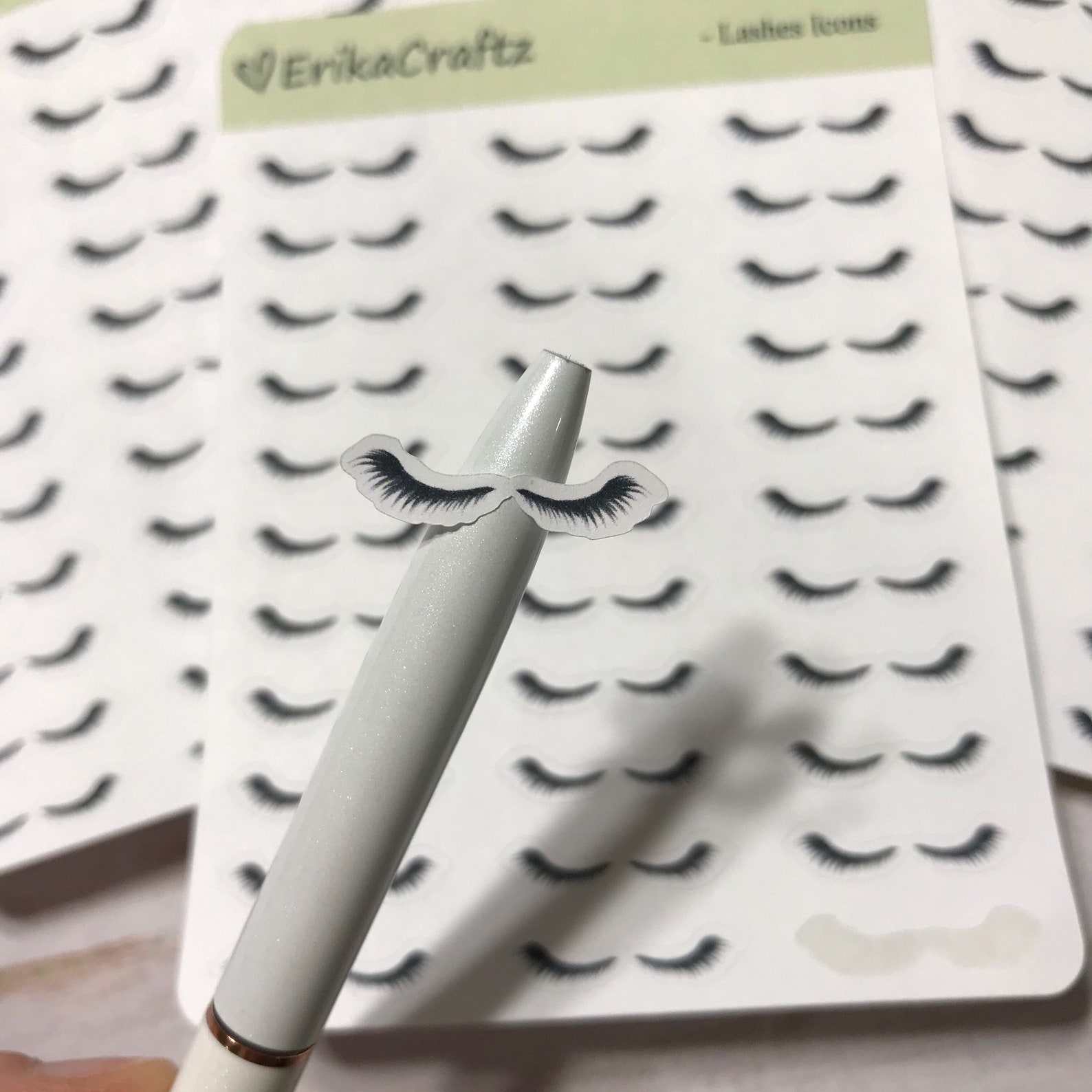 Lashes Icons Eye Lash Stickers Planner Stickers Etsy