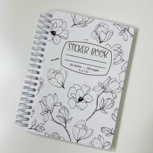 Simple Floral -  Reusable Sticker Book