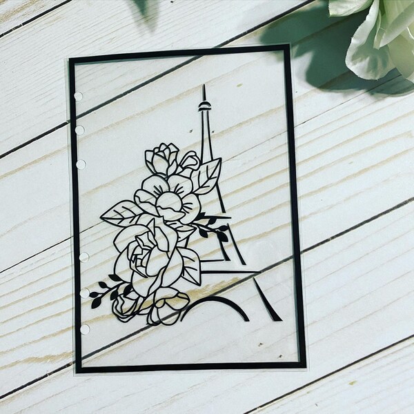 Floral Eiffel Tower dashboard