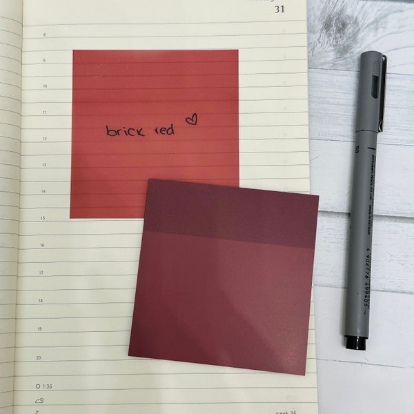 Brick Red - 3x3 transparent sticky notes