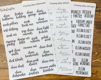 Cleaning Ideas - Large sticker sheet