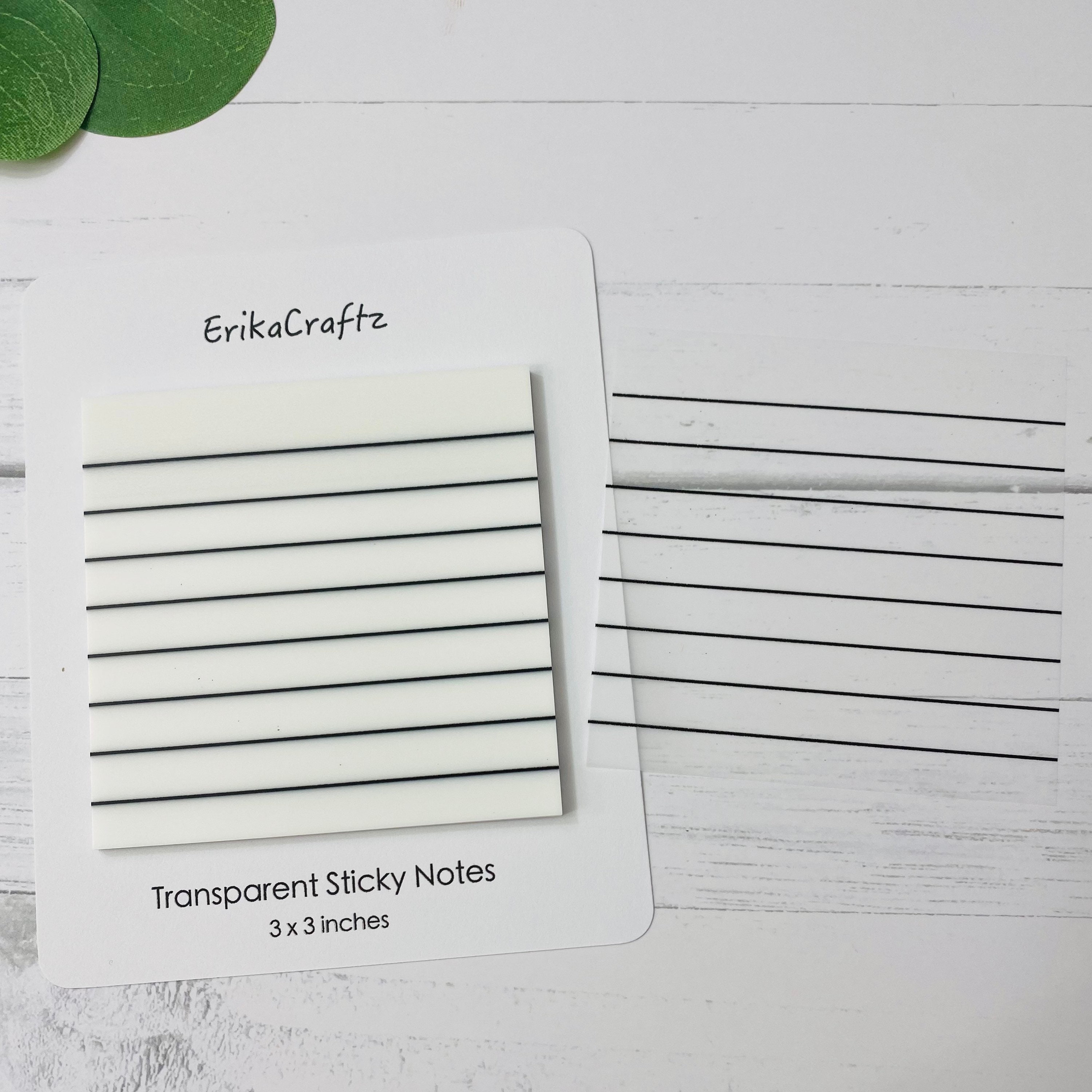 Transparent Sticky Notes, Cute Clear Sticky Tabs, Translucent Page