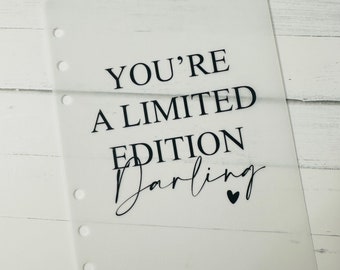 You’re Limited Edition - vellum dashboard