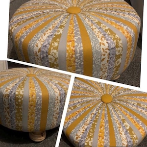 18 &quot;x 10&quot; Tuffet Vollfarbe Anleitung Schnittmuster und Materialliste PDF DOWNLOAD