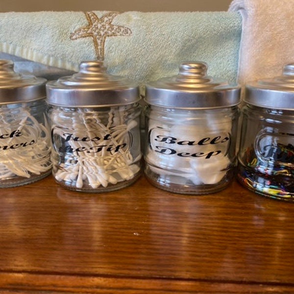 Funny Bathroom Jars Etsy