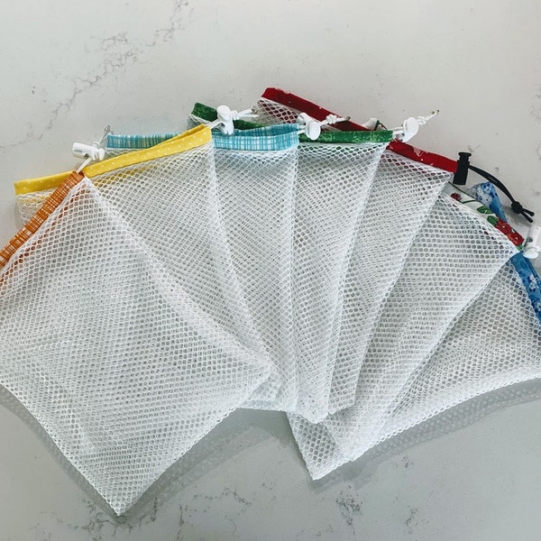 Reusable Mesh Laundry Bag, Zero Waste, Delicate Wash Bag, Wash Rounds, Masks