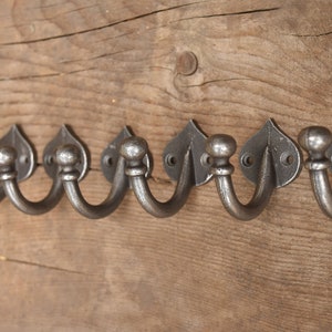 Six lovely cast iron round top single coathook wall hook hanger with screws