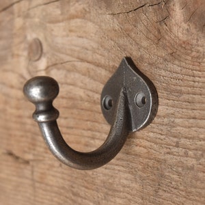 Lovely cast iron round top single coathook wall hook hanger with screws