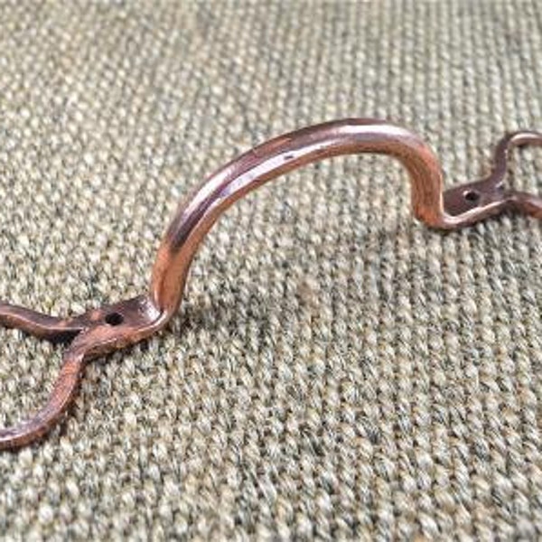 Beautiful pure copper Shaker heart folk art door handle folk art door pull