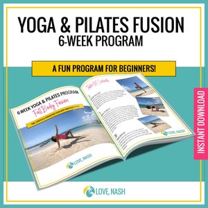 6-Week Yoga & Pilates Fusion Program For Beginners and Beyond, Printable Program, Instant PDF Download, US Letter PDF.