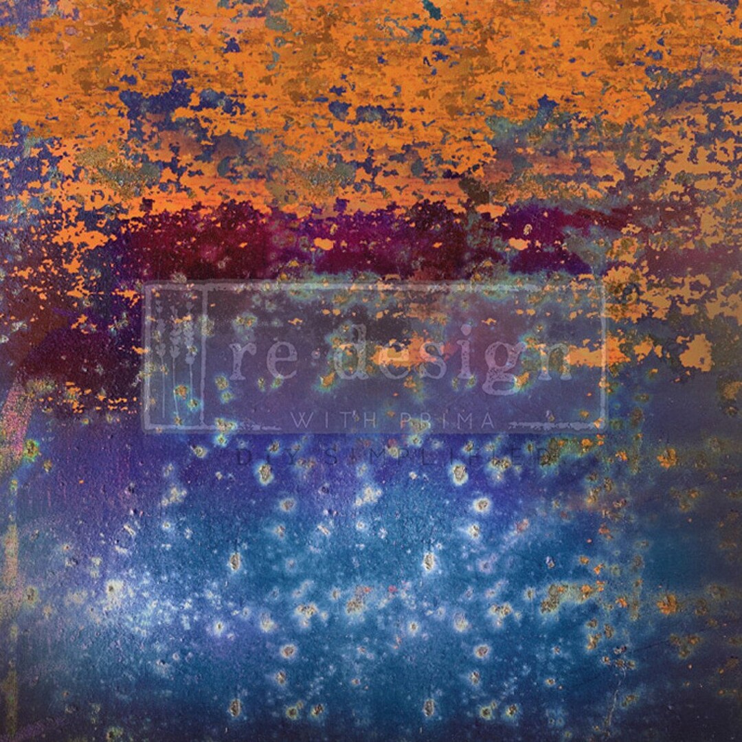 RUSTIC BLUE RUST - Re-design With Prima A1 Decoupage Fiber Paper - 23.4 ...