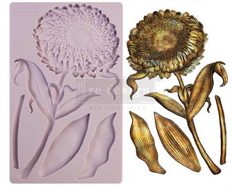 Re-Design with Prima "GRANDEUR FLORA" 5 x 8 mould, home decor, stencils,  furniture, transfers, prima moulds