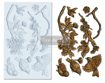 Re-Design with Prima &quot;Aviary&quot; 5 x 8 mould, home decor, stencils,  furniture, transfers, prima moulds