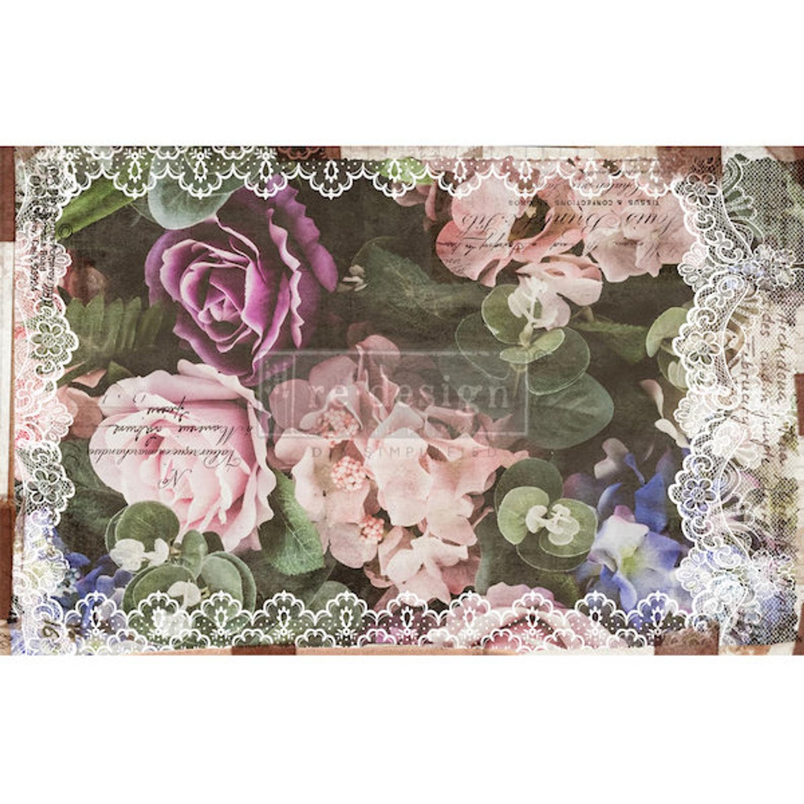 Decoupage Mulberry Decor Tissue Paper dark Lace Etsy