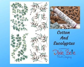 Discontinued COTTON AND EUCALYPTUS Transfer - Belles and Whistles Furniture Transfers - Dixie Belle Transfers -  24" X 38"