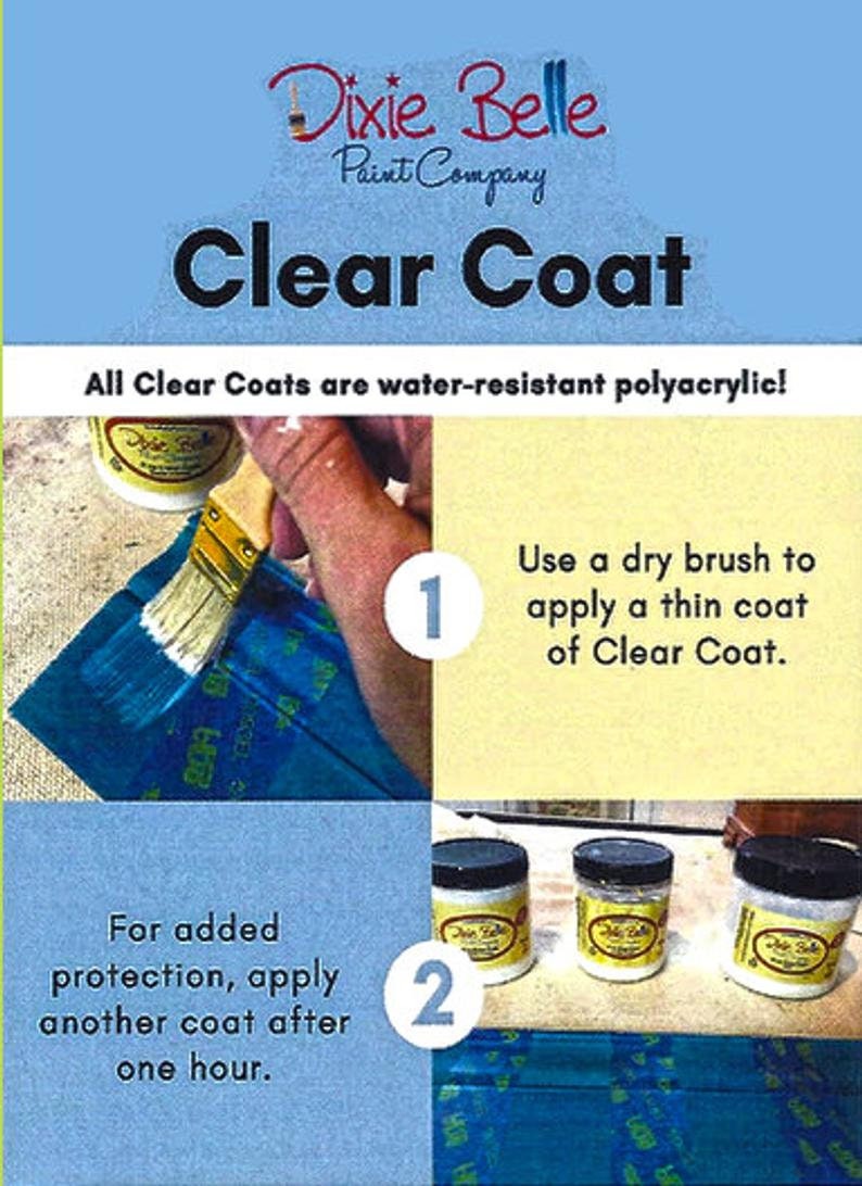 Dixie Belle CLEAR COAT Finishes Satin Flat or Gloss Etsy