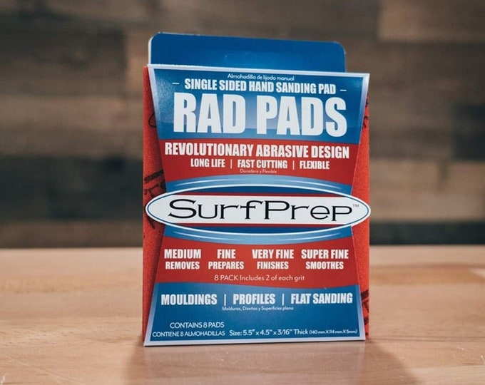 Very Fine red RAD Pads 8 Pack, Surfprep Rad Pads, Sanding Pad 280380