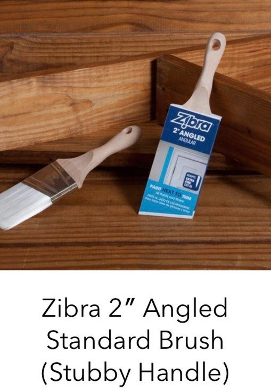Zibra Brush 2 Angled Trim Brush Stubby Handle Etsy