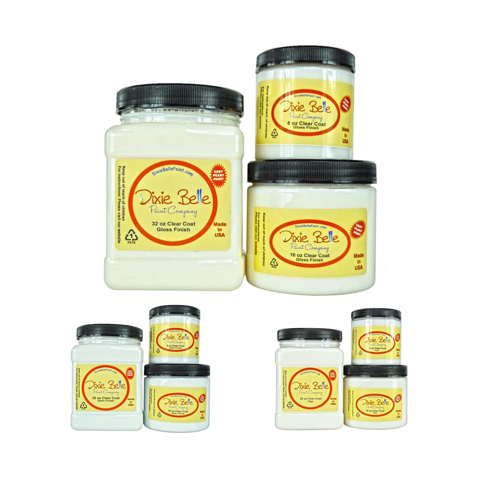 Dixie Belle CLEAR COAT Finishes (Satin, Flat or Gloss)