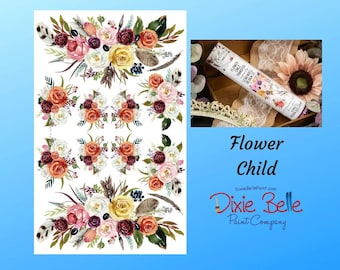 FLOWER CHILD - Belles and Whistles Furniture Transfers - Dixie Belle Transfers -  32" x 24"