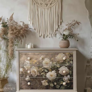 SILENT BEAUTY|  Re-Design with Prima | A1 Decoupage Fiber Paper | 23.4" x 33.1" | Rose | Floral | Elegant | Romance
