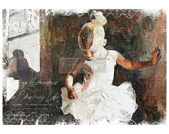 DANCER - Re-Design with Prima Decoupage Rice Paper - A1 Decoupage Mulberry Tissue Paper 23.4" x 33.1"