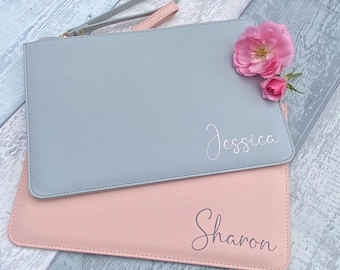 Personalised wedding clutch bag, Bridesmaid bag, Bag for Bride, Bridal Party Gift, Wedding party