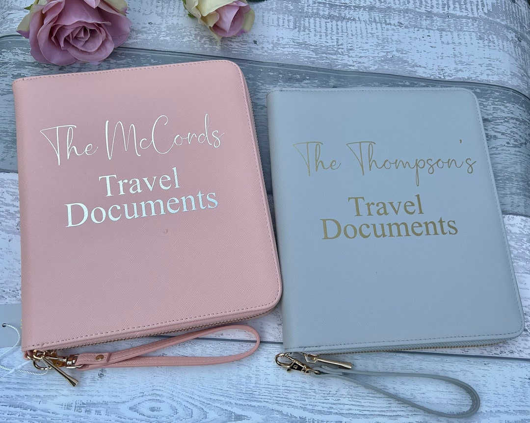 Personalised Travel Document Holder, Travel Wallet, Passport Holder