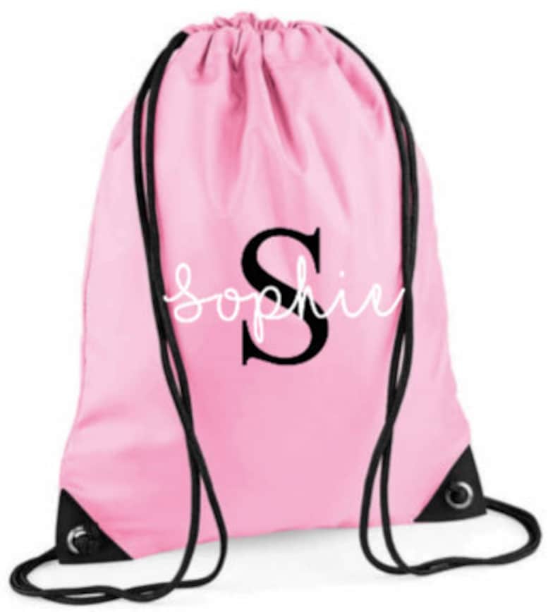 Personalised Gym Bag PE Bag Drawstring Bag Sports Bag Swim Bag Etsy UK
