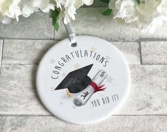 Personalised Graduation bauble, Graduation gift, Graduation ceramic keepsake