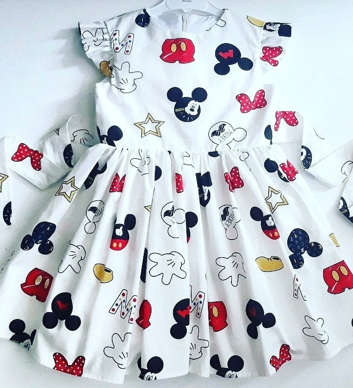 Mickey mouse dress Cute little girl clothes Mickey mouse dress Etsy