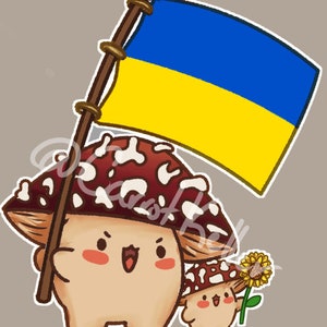 Mushkin Support Ukraine- Sticker (beneficios para la caridad)