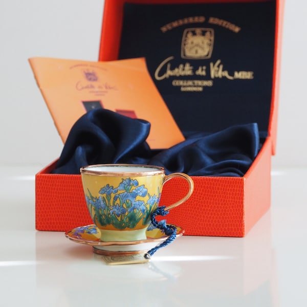 CHARLOTTE DI VITA Miniature Enamel Teacup and Saucer Set