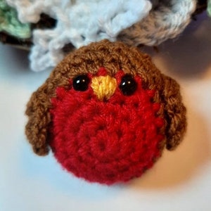 Robin crochet pattern, Christmas Robin crochet pattern, Robin decoration, Christmas tree robin, Amigurumi robin, Crochet bird