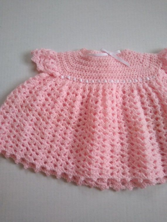 Handmade Pink Baby 6-9 months Dress