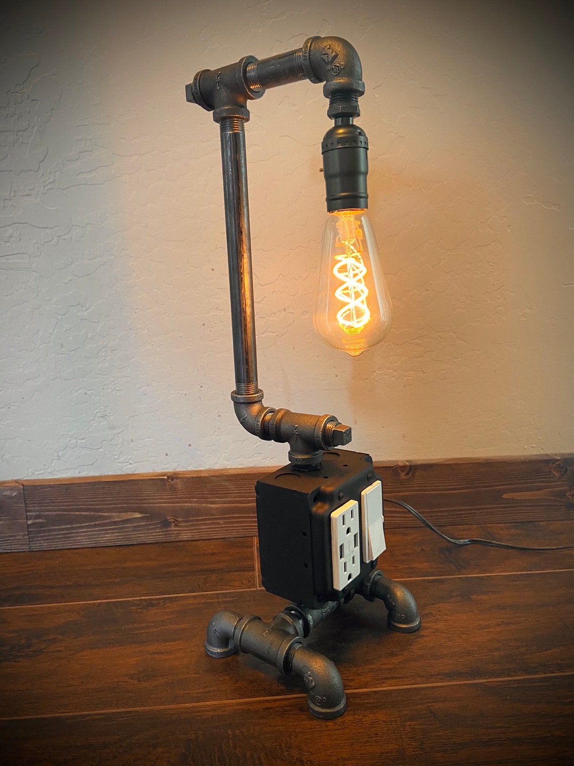 Industrial Pipe Lamp Etsy