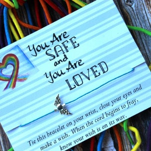 You Are Safe And You Are Loved Wish Bracelet, Foster Gifts, Adoption Gifts, Children Jewelry, Foster Encouragement Gifts, Motivational Gift