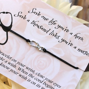 Save One Life Your A Hero Wish Bracelet, Nurse Gifts, Nurse Jewelry, Motivational Gifts, Wish Bracelet, Thank A Nurse, Christmas, gifts