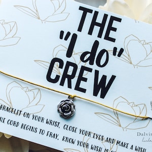 The I Do Crew, wish bracelet, wedding gifts, bridal party, wedding favors, bridesmaids gifts, maid of honor gifts, bridal, wedding, bride