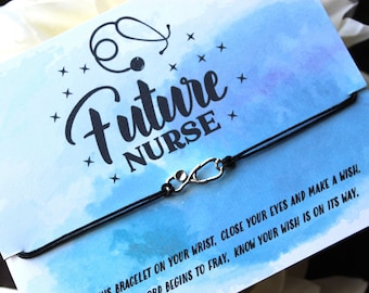 Future Nurse, wish bracelet, nurse student, nursing students gifts, nurse graduation, nurse graduate, nurse jewelry, nurse bracelet, nurse