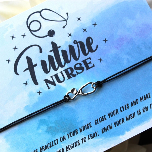 Future Nurse, wish bracelet, nurse student, nursing students gifts, nurse graduation, nurse graduate, nurse jewelry, nurse bracelet, nurse